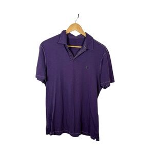 John Varvatos Men’s Classic Cotton Polo in Purple Size M